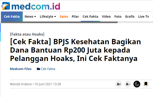 [Cek Fakta] Beredar Pesan Singkat TikTok Bagi-Bagi Uang Kejutan Rp100 Juta? Ini Faktanya