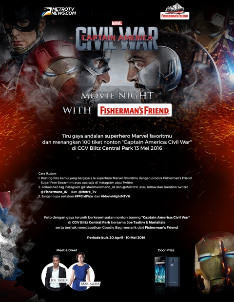Ayo, Ikutan Nonton Gratis Captain America: Civil War!