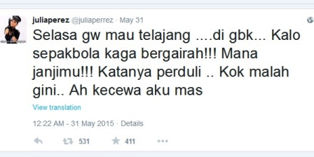 Jupe Laksanakan Nazar Telanjang di GBK