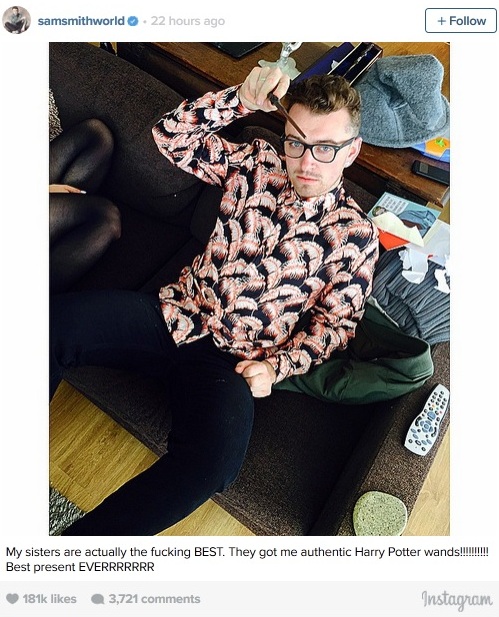 Ultah ke-23, Sam Smith Dihadiahi Tongkat Sihir Harry Potter