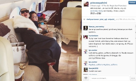 <i>Wah, Wah,</i> Syahrini Naik Jet Pribadi dari Las Vegas ke San Francisco