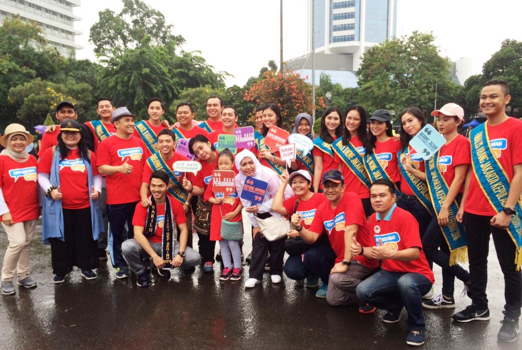 Menko PMK Sosialisasikan Gerakan Nasional Revolusi Mental di Car Free Day