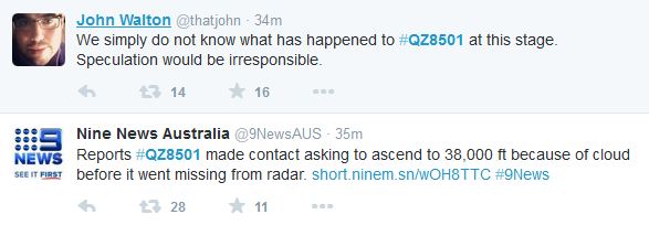 Twitter Dunia Diwarnai Panjatan Doa Untuk QZ8501 