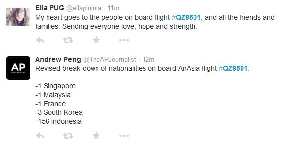 Twitter Dunia Diwarnai Panjatan Doa Untuk QZ8501 
