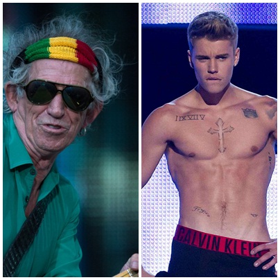 Berani-Beraninya Bieber Memaki Gitaris Rolling Stones