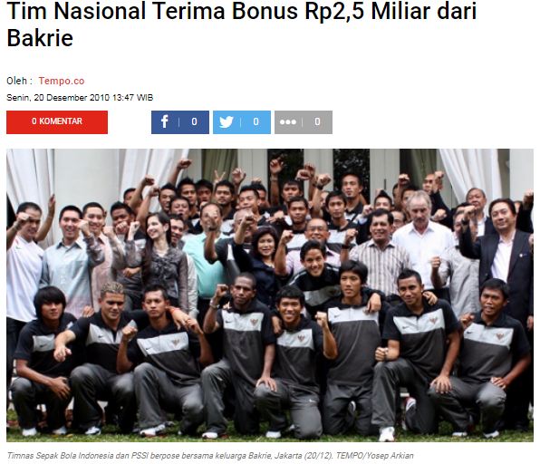 Adu Beken Golkar vs Demokrat di Piala AFF 2010