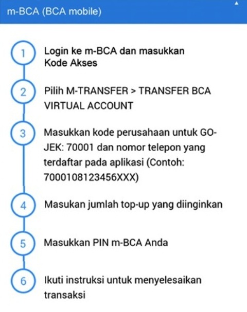 Top Up GO-PAY dari GO-JEK? Gunakan e-Banking BCA