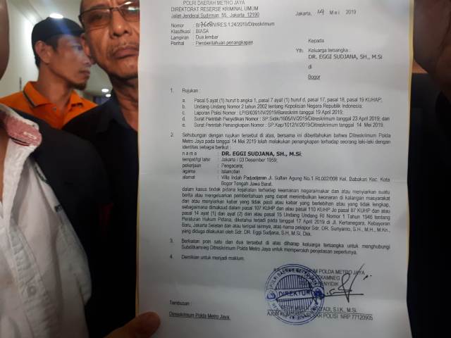 Eggi Sudjana Ditangkap
