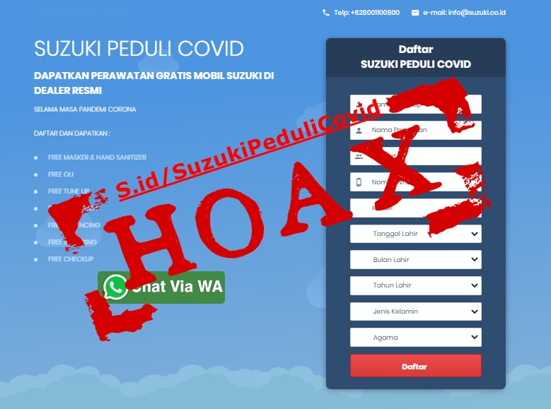 Sanggah Program Servis Gratis, Suzuki: Itu Hoax