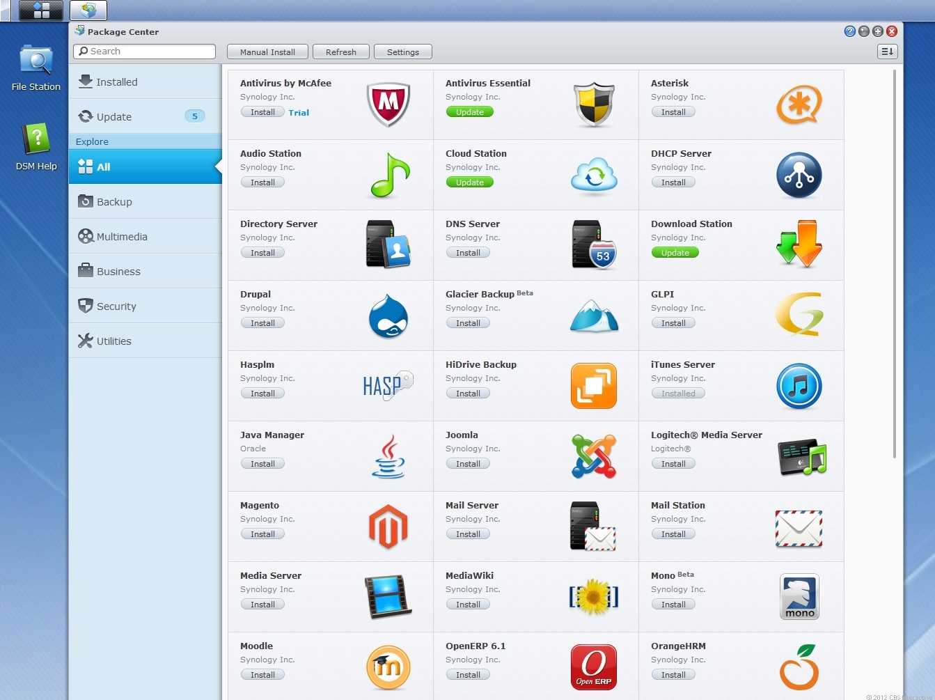 Menjajal Disk Station Manager di NAS Synology