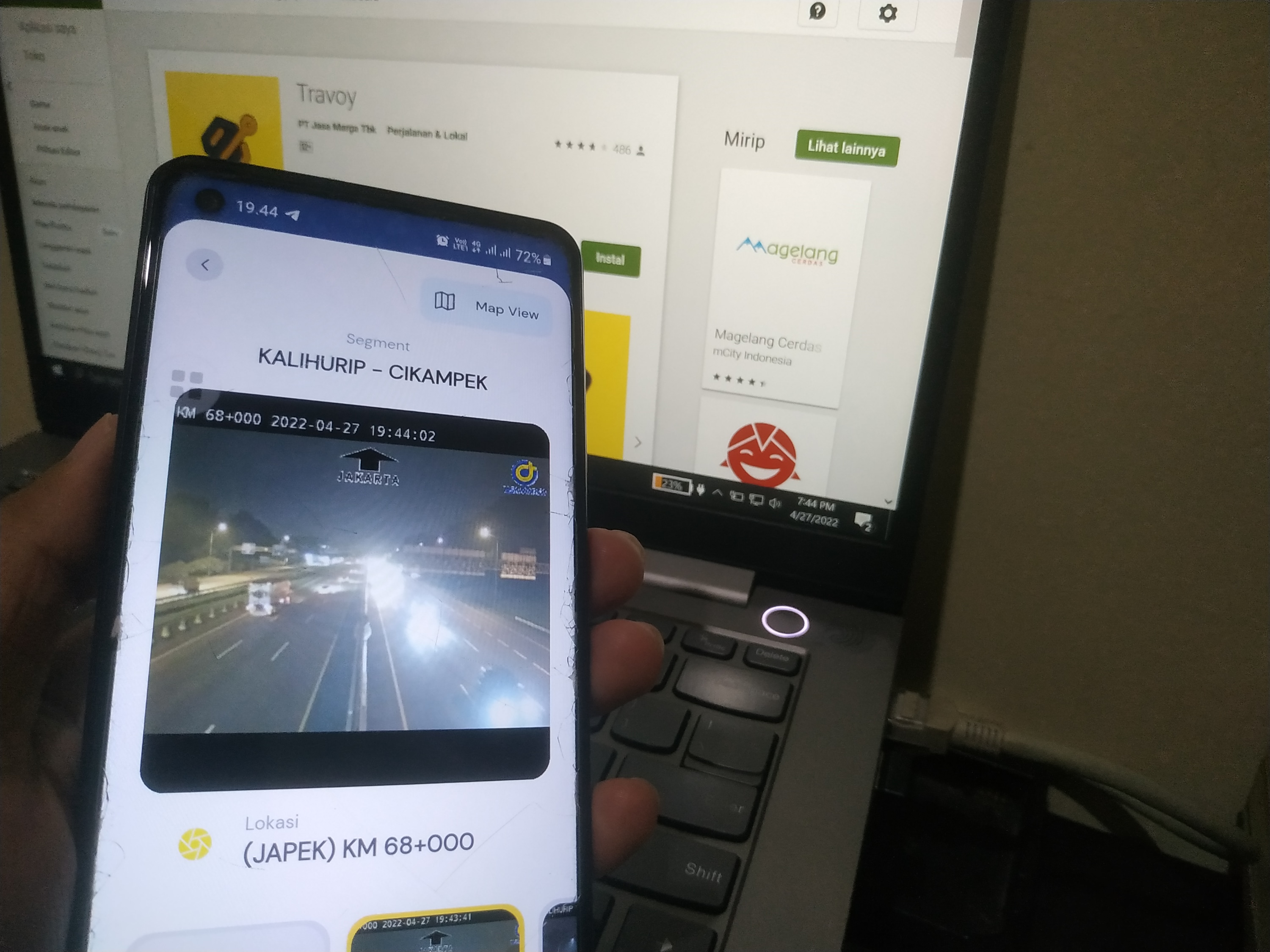 Tampilan CCTV Travoy