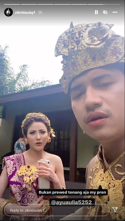 Tangkapan layar Zikri Daulay dan Ayu Aulia. Instagram @zikridaulay1.png