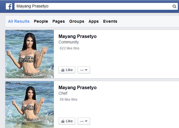 Akun Facebook Atas Nama Mayang Prasetyo Bermunculan