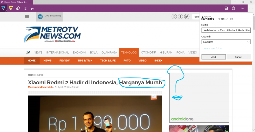 Kesan Pertama Menggunakan Microsoft Spartan