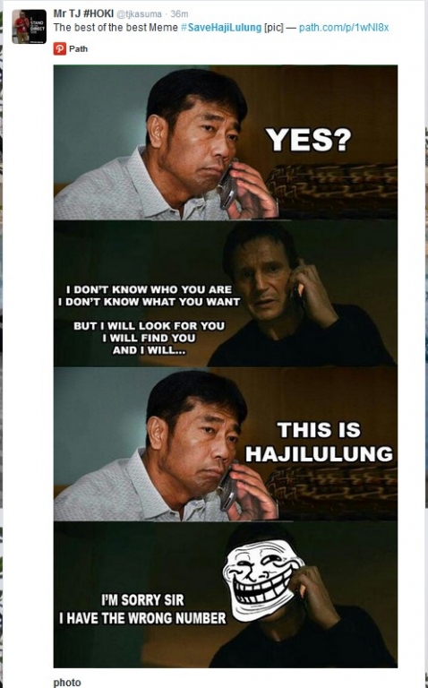 #SaveHajiLulung: Satir, Penuh Humor, Mudah Dimemekan