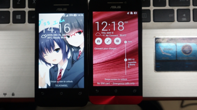 Kiri: ASUS Zenphone 4, Kanan: ASUS Padfone Mini
