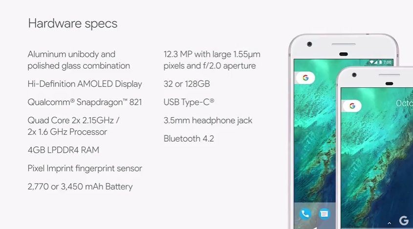 Intip Spesifikasi dan Harga Google Pixel