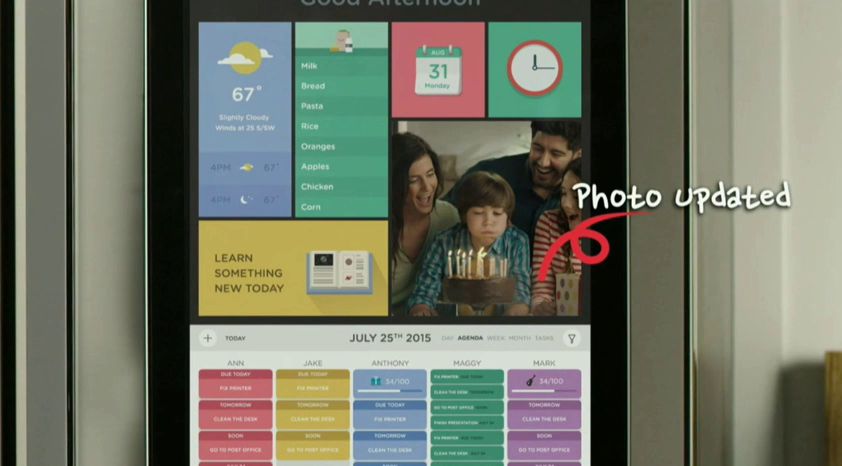 samsung family hub refrigerator lemari