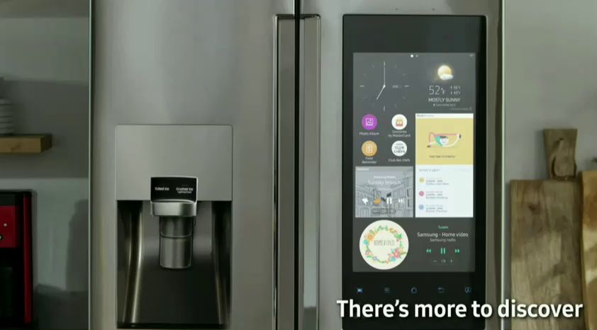 samsung family hub refrigerator lemari