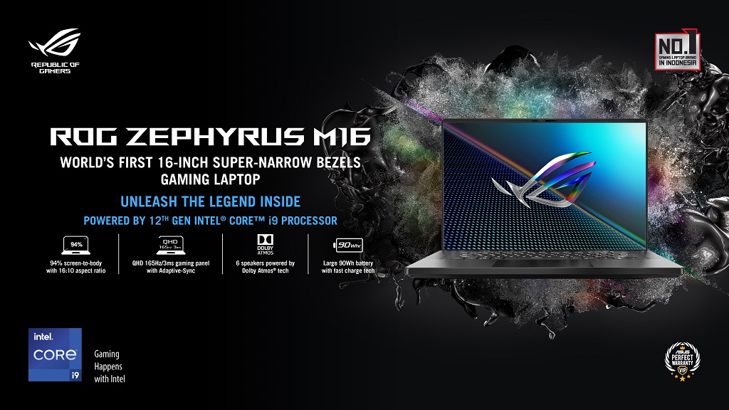Asus ROG Zephyrus M16 Bawa Kemampuan Baru di 2022