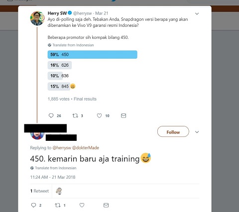Vivo V9 Versi Indonesia Pakai Prosesor Lebih Rendah?