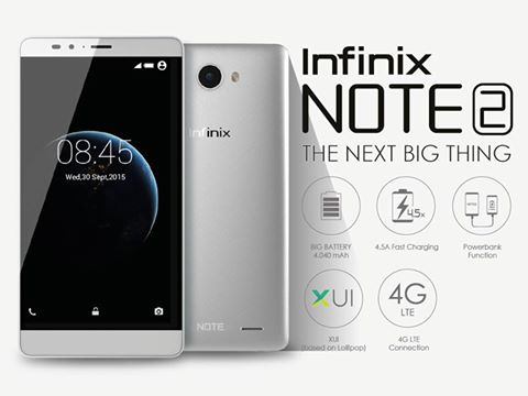 Infinix Note 2, Smartphone Berdaya Jumbo Siap Masuk Indonesia