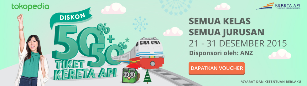 Sekarang, Anda Dapat Membeli Tiket Kereta Api di Tokopedia