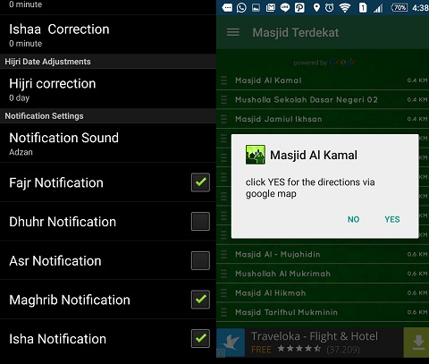 Dua Aplikasi Pengingat Waktu Salat dan Penunjuk Arah Kiblat untuk Pemudik