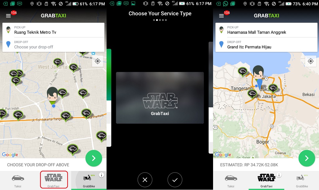 GrabTaxi Sediakan Kendaraan Bertema Star Wars