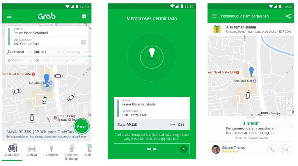 Ingin Kurangi Macet, Grab Luncurkan GrabShare di Jakarta