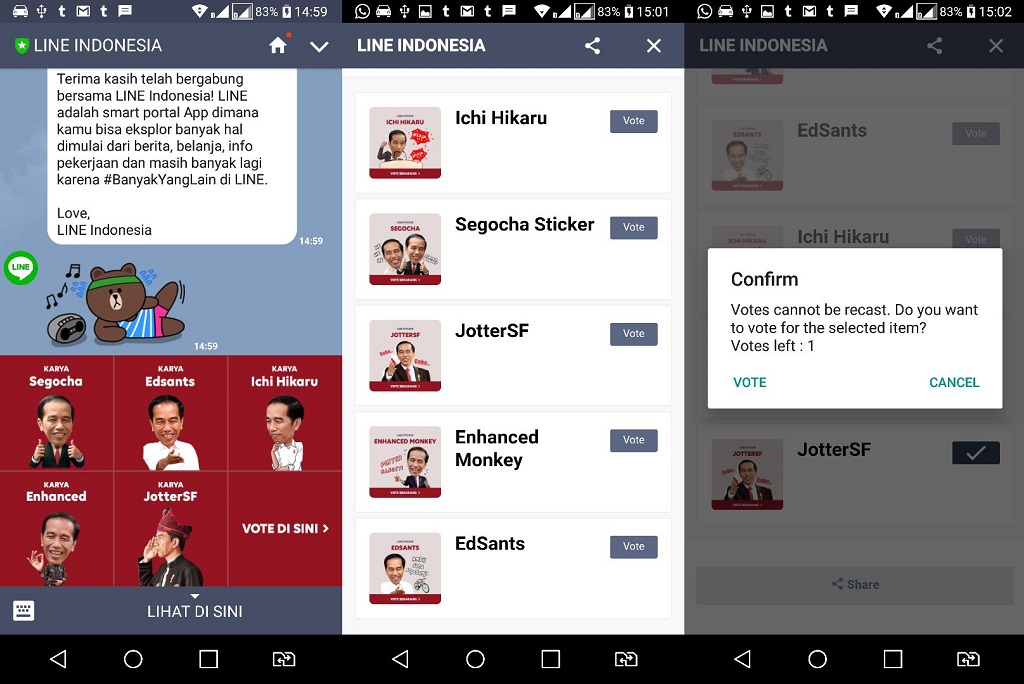Anda Sudah Bisa Sumbang Suara untuk Kompetisi Stiker Jokowi