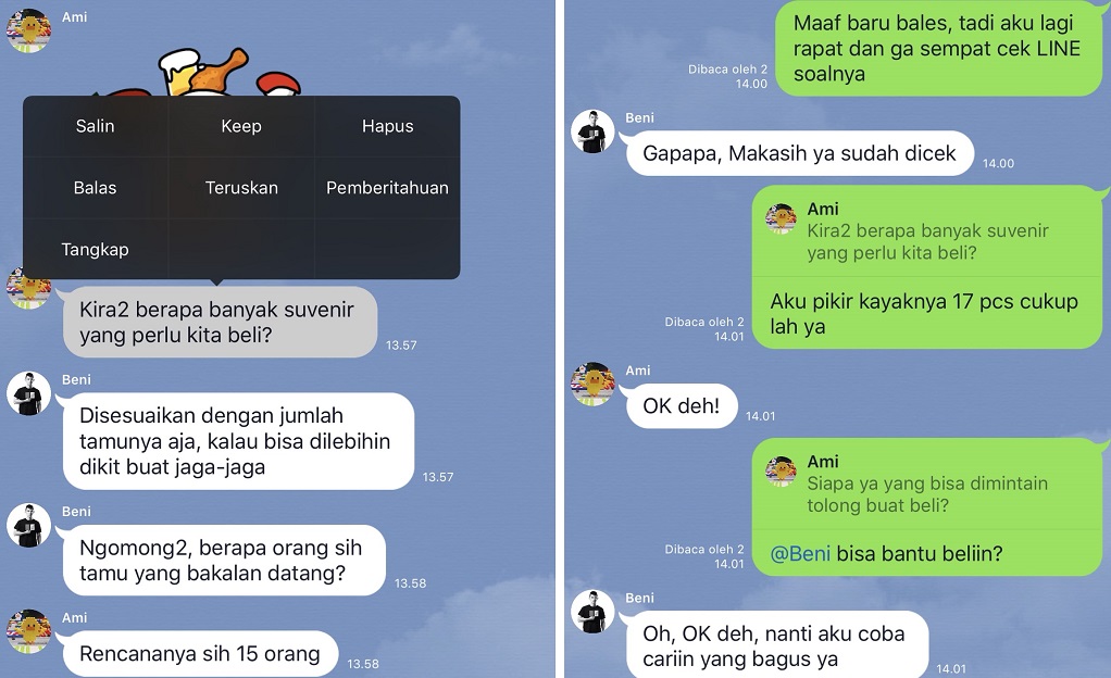 Line Punya Fitur Reply