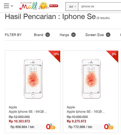 Tanpa Sertifikat, iPhone SE Dijual di E-Commerce