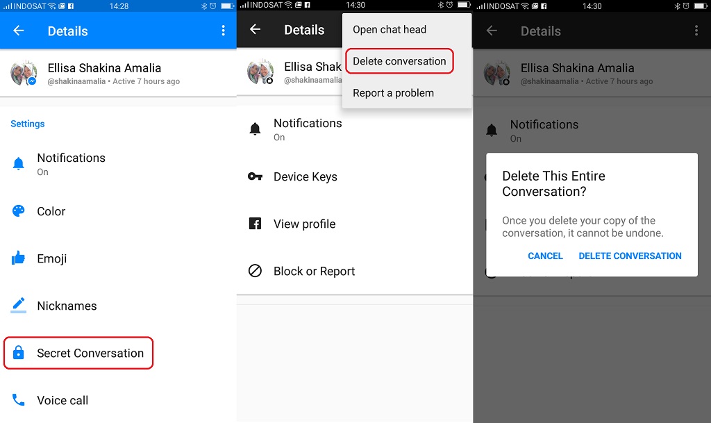 Cara Aktifkan Enkripsi di Messenger