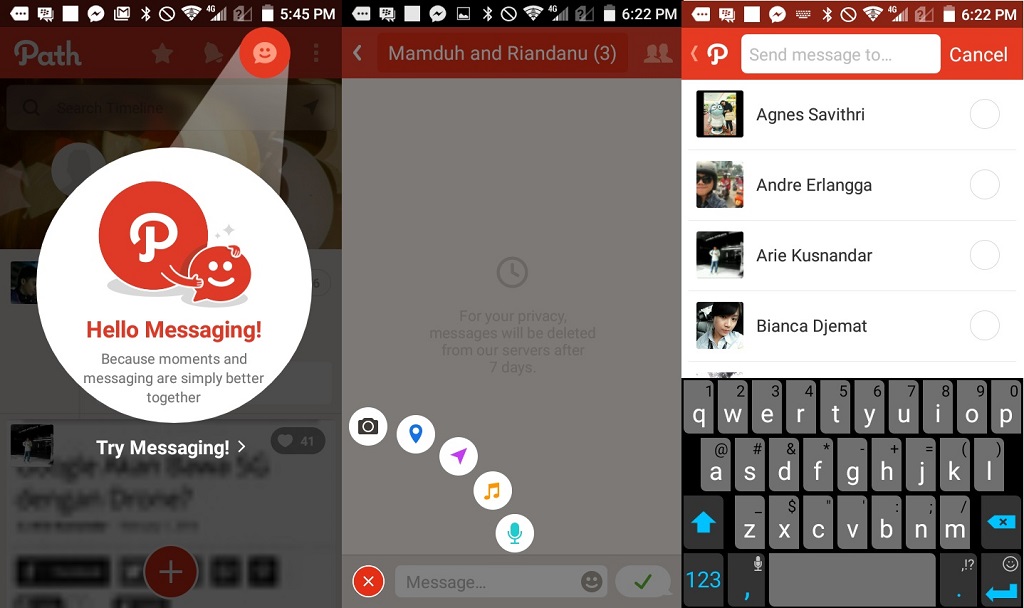Selamat Tinggal Talk, Path Messenger Balik Lagi 