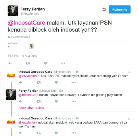 Indosat Ooredoo Bantah Blokir PlayStation Network