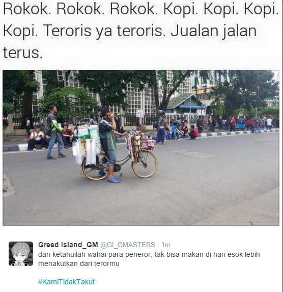 Jangan Takut, Beginilah Reaksi Kita Terhadap Teror di Jakarta Hari Ini