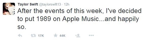 Album Terbaru Taylor Swift Tersedia di Apple Music 