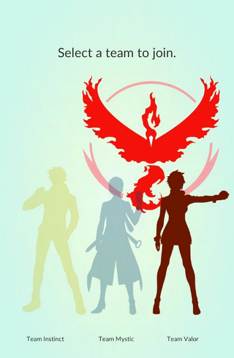 pokemon go team valor