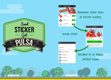 Bagikan 10 Stiker, WeChat Tawarkan Bonus Pulsa.