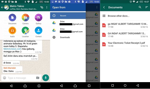 WhatsApp Bisa Lampirkan Dokumen dari Google Drive dan OneDrive