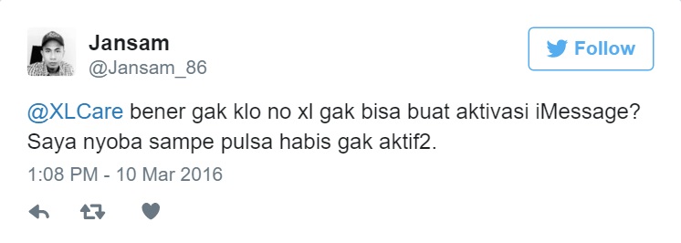 Pelanggan XL Tidak Bisa Aktivasi iMessage dan FaceTime