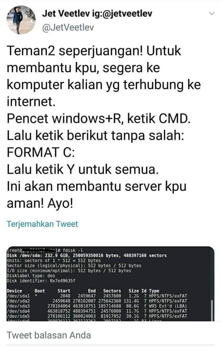 Awas, Muncul Hoaks Perang Siber Antara Pendukung Paslon