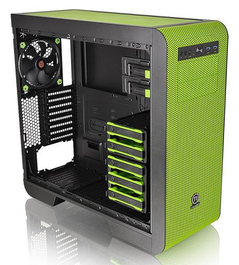 Thermaltake Pamerkan Casing Hijau Core V51 Riing Edition