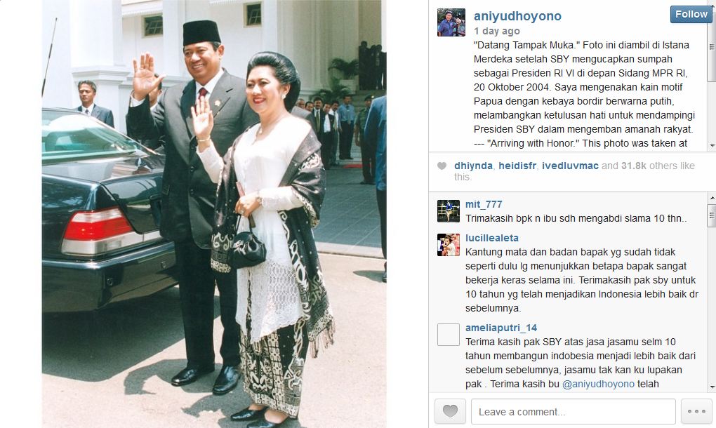 Ani Yudhoyono Pamitan via Instagram