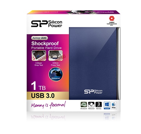 Silicon Power A80, HDD Tahan Banting dan Tahan Air   