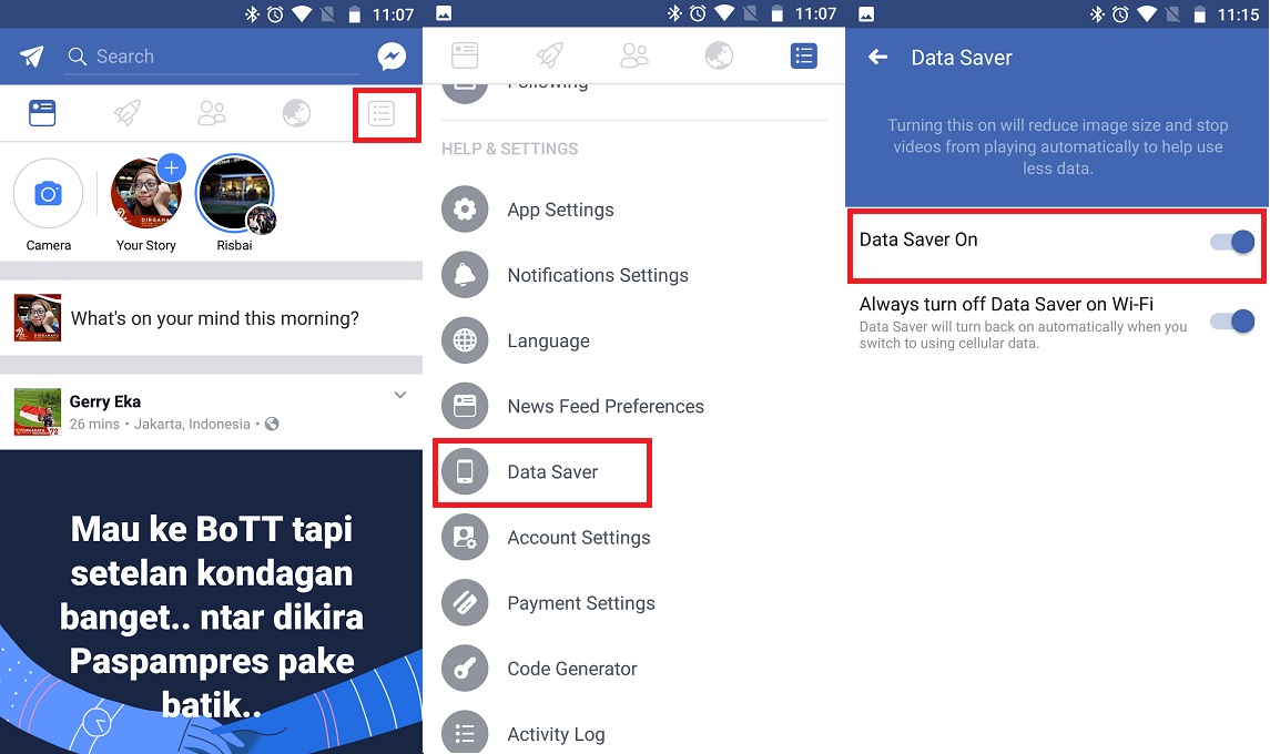 Hemat Pemakaian Data di Facebook Pakai Cara Ini