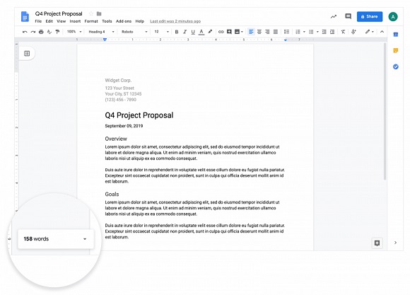 Google Docs Tampilkan Jumlah Kata Saat Pengetikan?
