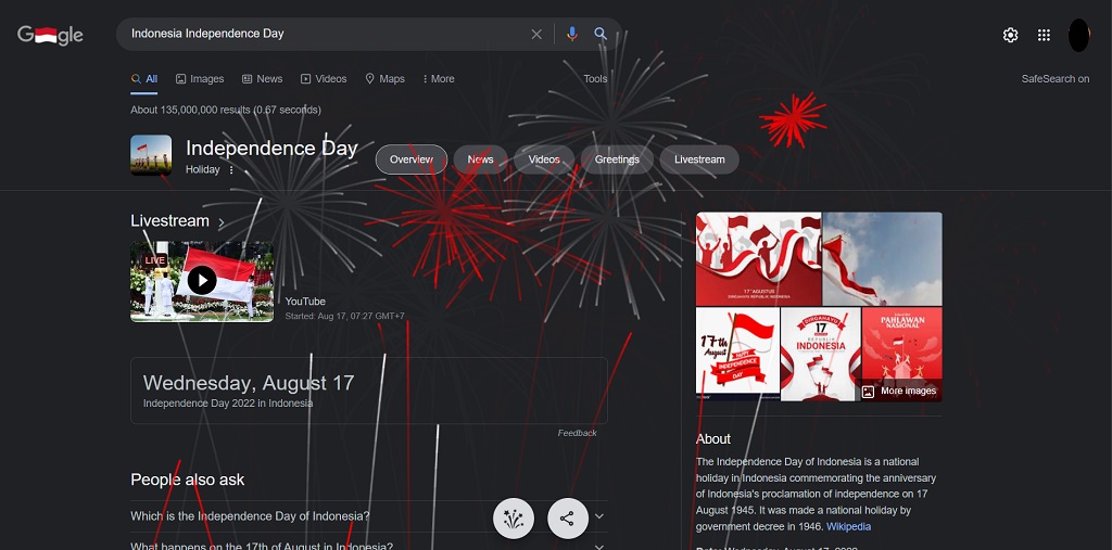 Google Rayakan Kemerdekaan RI di Doodle