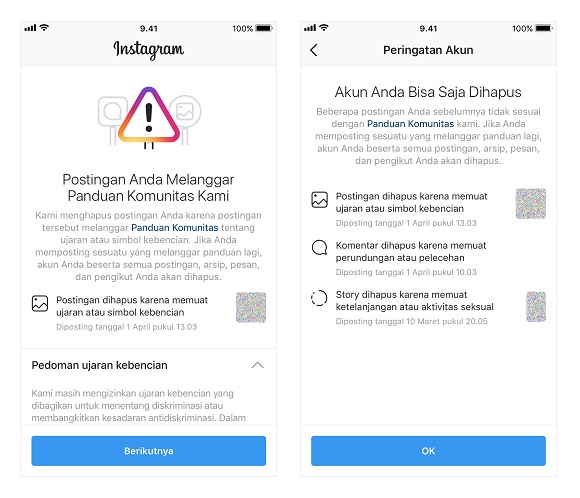 Instagram Umumkan Kebijakan Mekanisme Penonaktifan Akun